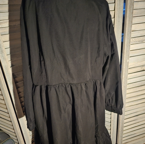Shein black button up long sleeve dress - Picture 3 of 5
